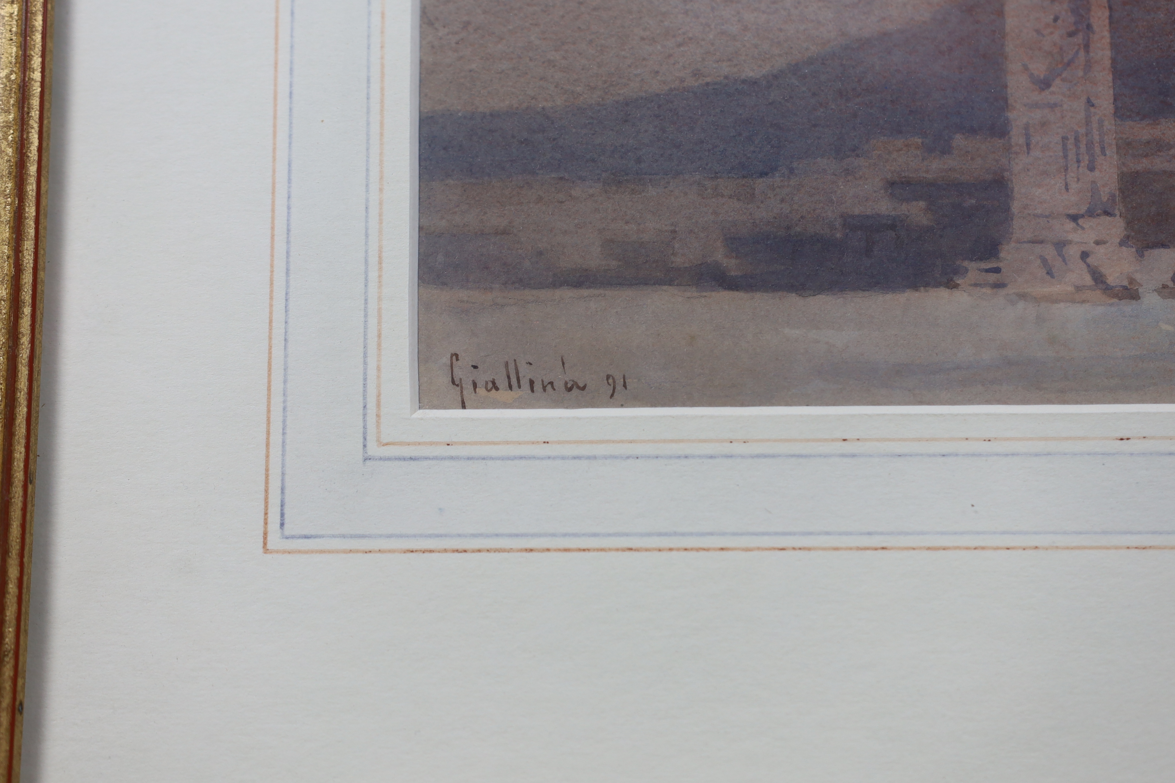 Angelos Giallina (Greek, 1857-1939), The Acropolis at Athens, watercolour, 36.5 x 44cm